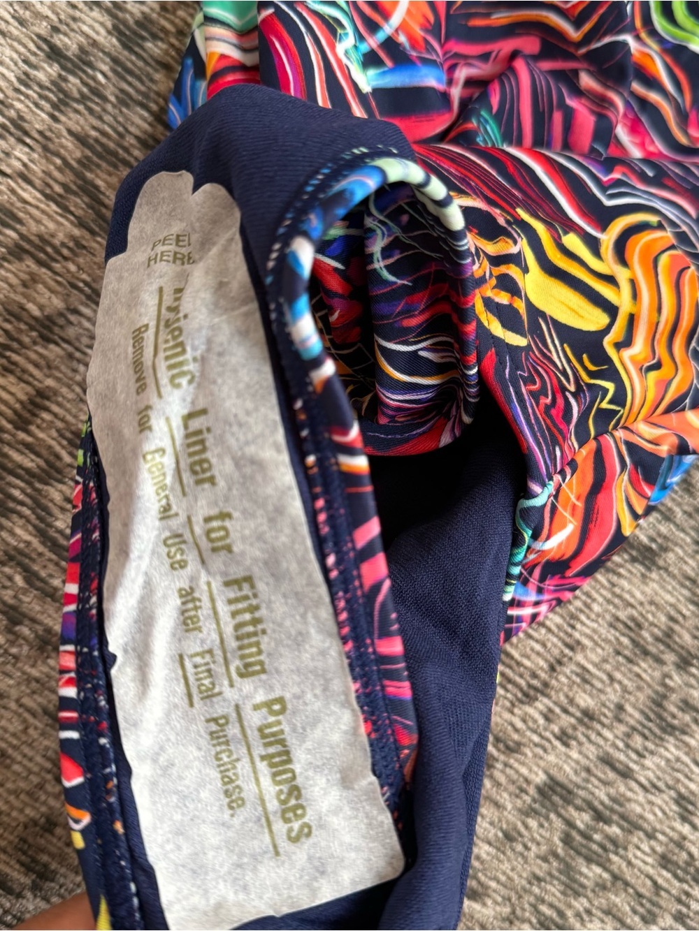 Athleta Girl Field Day One Piece Swimsuit Multicolor Swirl Print Kids XL Size 14 - Picture 6 of 8